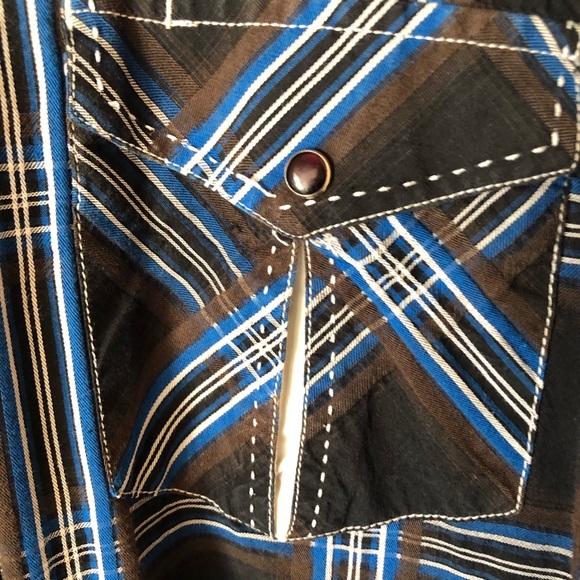 COWBOY COLLECTION Western Men’s Plaid Long Sleeve Shirt Size XXL Cotton … - Picture 7 of 13